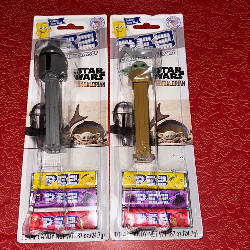Star Wars Pez Dispensers -2The child (Grogu) & Mandalorian new & bonus Rapunzel